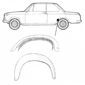 Innenradlaufblech hinten links (202251), BMW 02er (Typ 114, E6, E10, E20)